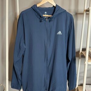 Adidas Men's Navy Windbreaker Jacket